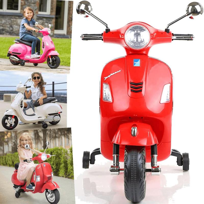 Moto Eletrica Infantil Zippy Toys Vespa GTS 6V Vermelha - Moto